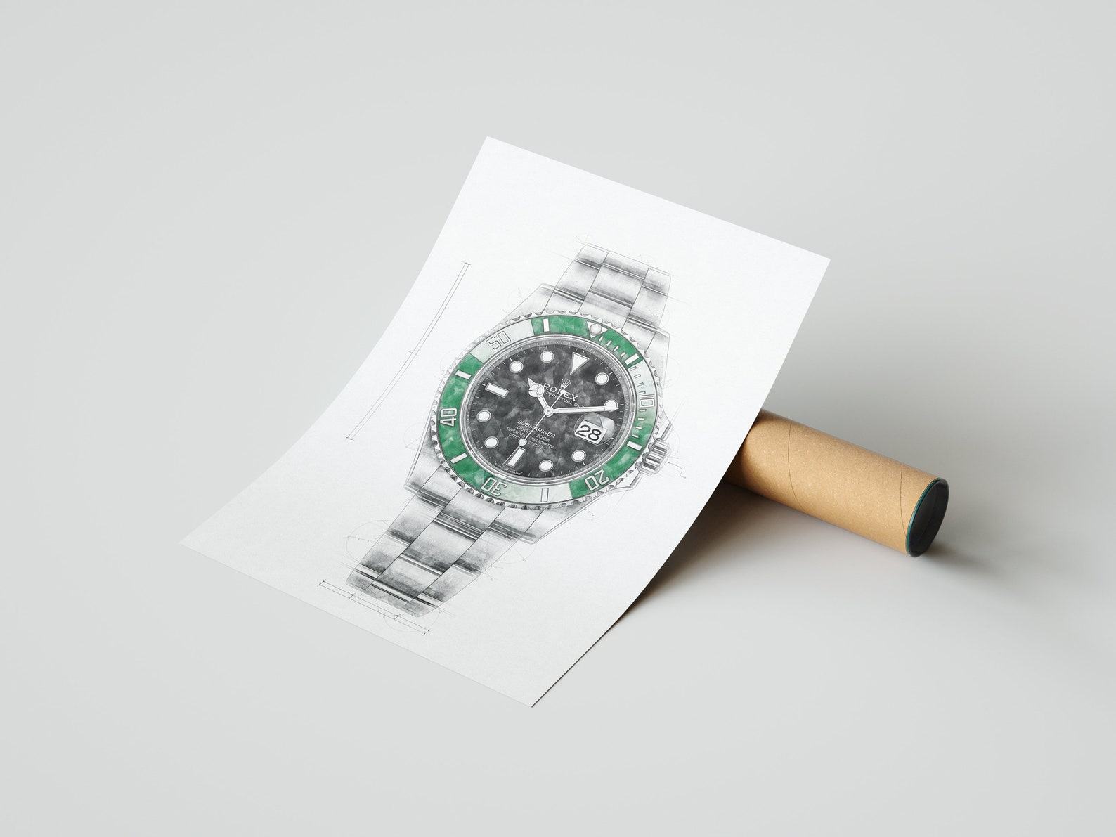 Rolex Submariner Ref. 126610LV Dive into the Depths with Our Digitally Crafted Watch Print - Image 3