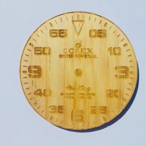 Rolex Wooden Coaster Air-King Oyster Watch Dial Face, Unique Handmade Item for Watch Enthusiasts and Dads