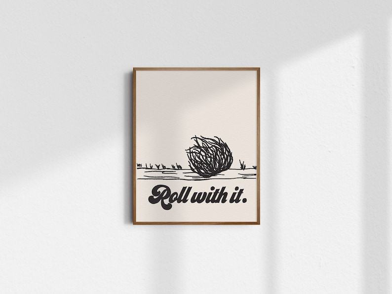 Roll With It Gicle Fine Art Print – Tumbleweed’s Journey Through the Wild West