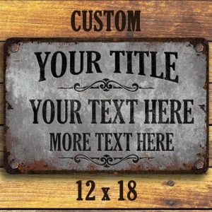 Rustic Edge Metal Sign Custom Arch Top Steel for a Vintage Industrial Touch