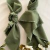 Rustic Elegance Olive Green Boho Cheesecloth Napkins for Unforgettable Weddings and Farm-to-Table Gatherings