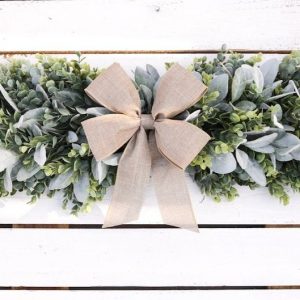 Rustic Farmhouse Charm Lambs Ear and Eucalyptus Swag for Year-Round Greenery