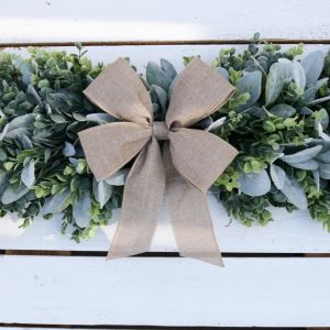 Rustic Farmhouse Charm Lambs Ear and Eucalyptus Swag for Year-Round Greenery