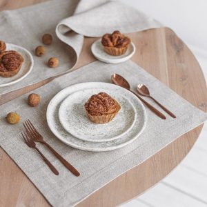 Rustic Farmhouse Linen Placemats Elevate Your Dining Experience with Natural Elegance