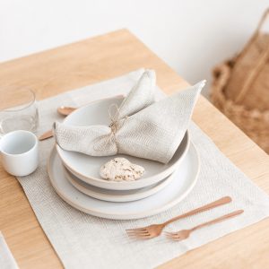 Rustic Farmhouse Linen Placemats Elevate Your Dining Experience with Natural Elegance
