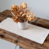 Rustic Farmhouse Table Runner Handcrafted Charm with Frayed Edges