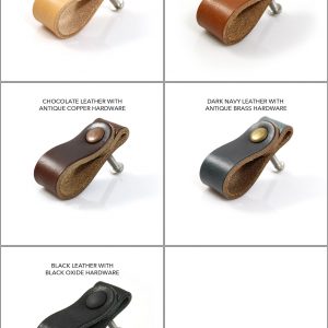 Rustic Leather Drawer Pulls Elevate Your Home Decor with American-Made Craftsmanship