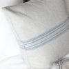 Rustic Linen Pillowcase Duo Blue Striped Elegance for Your Home