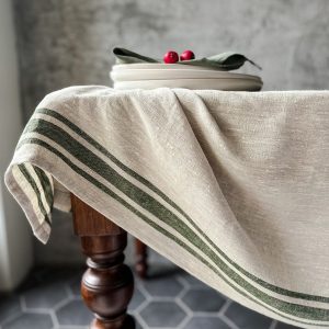 Rustic Linen Tablecloth Elevate Your Dining with Natural Charm