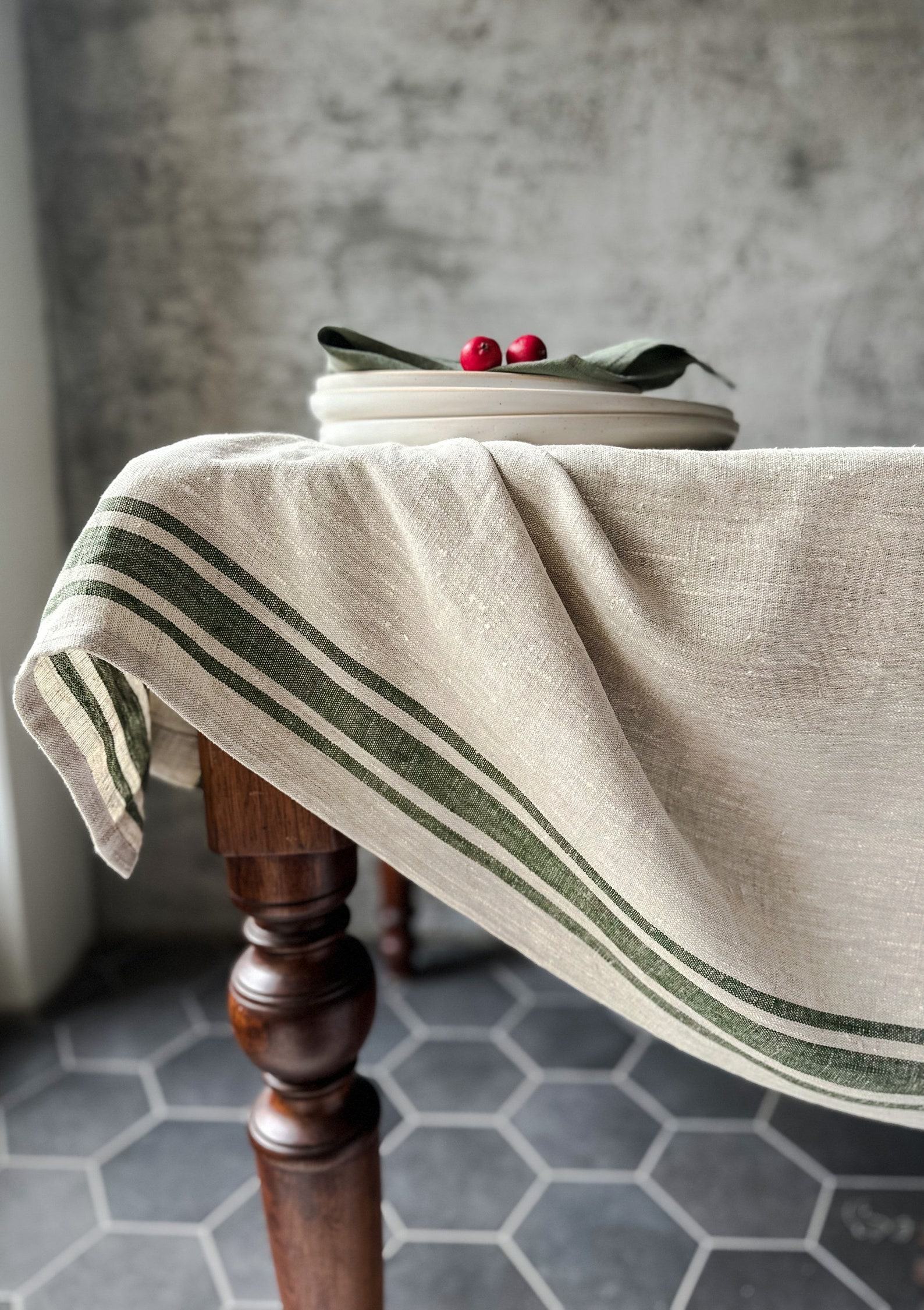 Rustic Linen Tablecloth Elevate Your Dining with Natural Charm - Image 4