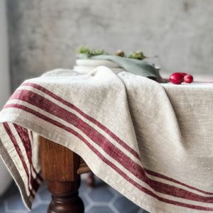Rustic Linen Tablecloth Elevate Your Dining with Natural Charm