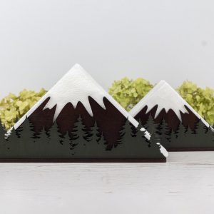 Rustic Mountainscape Wooden Napkin Holder Elevate Your Tabletop with Nature’s Charm