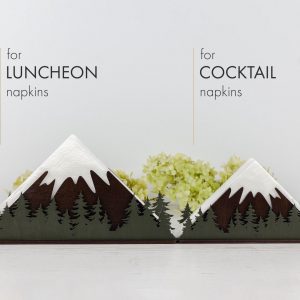 Rustic Mountainscape Wooden Napkin Holder Elevate Your Tabletop with Nature’s Charm