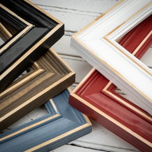 Rustic Picture Frames Distressed Classic in Navy, Orange, Red | Choose Your Size (16×20, 8×10, 5×7, 4×6)