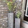 Rustic Reclaimed Wood Porch Vases Welcome Home with Farmhouse Charm