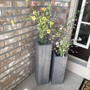 Rustic Reclaimed Wood Porch Vases Welcome Home with Farmhouse Charm