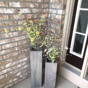 Rustic Reclaimed Wood Porch Vases Welcome Home with Farmhouse Charm