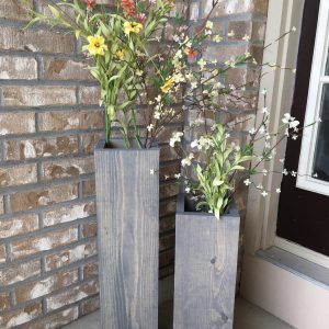 Rustic Reclaimed Wood Porch Vases Welcome Home with Farmhouse Charm