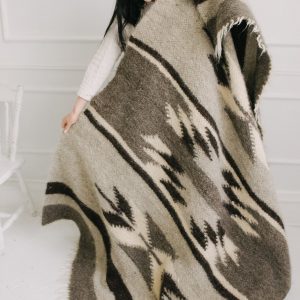 Rustic Ukrainian Lizhnyk Wool Throw Blanket Cozy Warmth for Your Bed