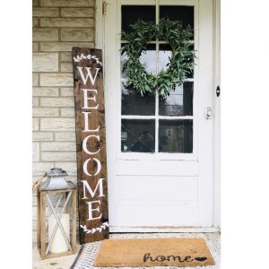 Rustic Vertical Welcome Sign Elevate Your Entryway with Timeless Charm