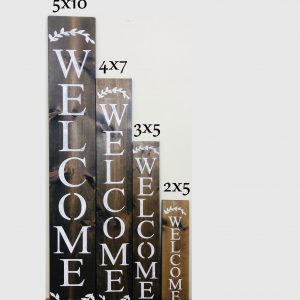 Rustic Vertical Welcome Sign Elevate Your Entryway with Timeless Charm