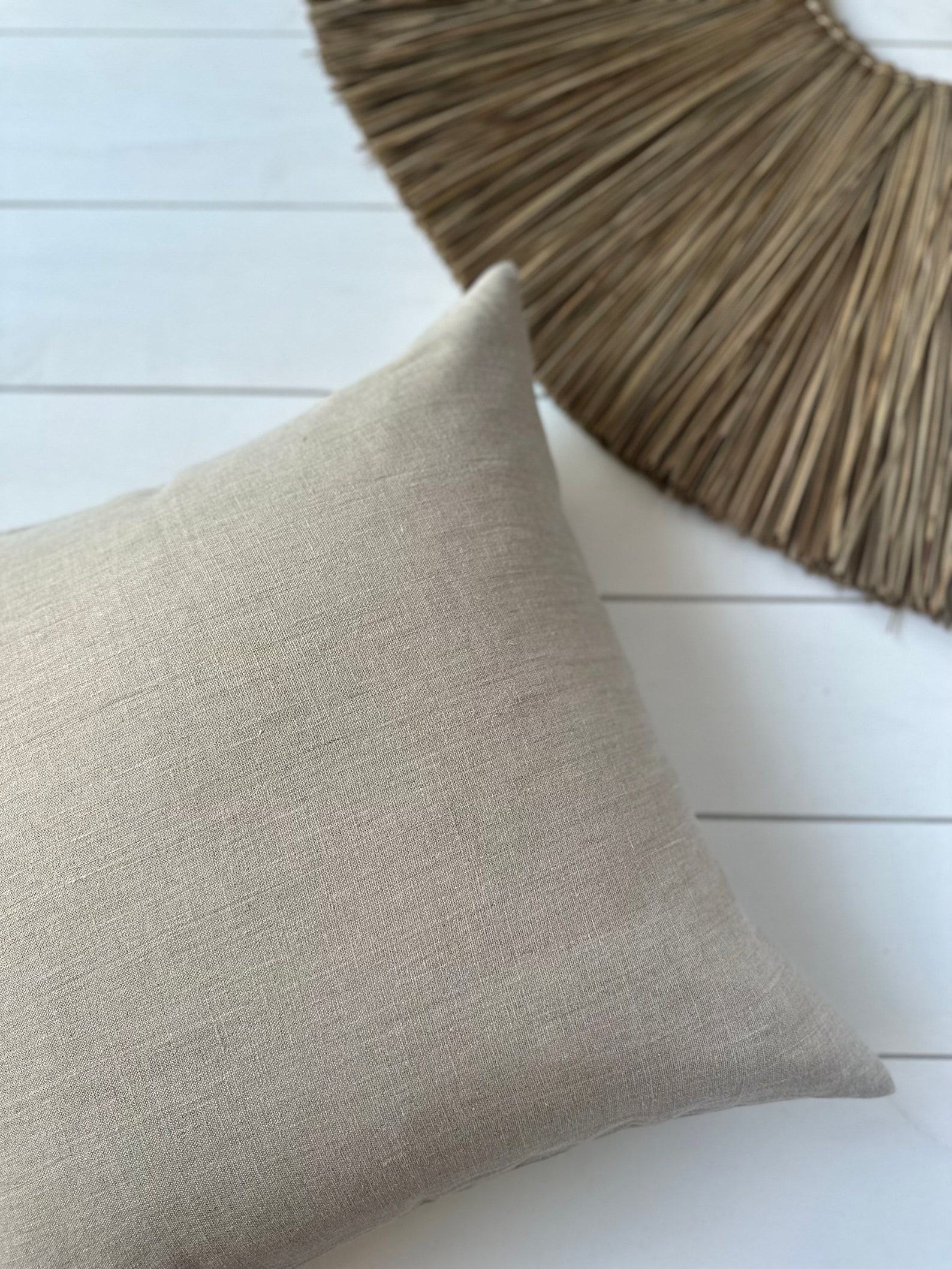 Rustic Washed Linen Pillowcase Natural Charm for Your Home - Image 4