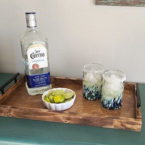 Rustic Wooden Serving Tray Versatile Centerpiece, Ottoman Coffee Table, Charcuterie Board, Thanksgiving Home Decor, Cheese Board