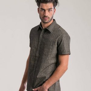 Sacred Geometry Shipibo Men’s Button-Up Psychedelic Fashion for the Modern Mystic