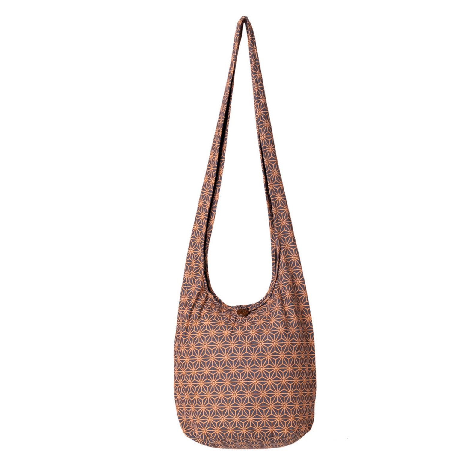 Sacred Geometry Shoulder Bag Eco-Friendly Cotton with Secure Zipper