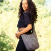 Sacred Geometry Shoulder Bag Eco-Friendly Cotton with Secure Zipper