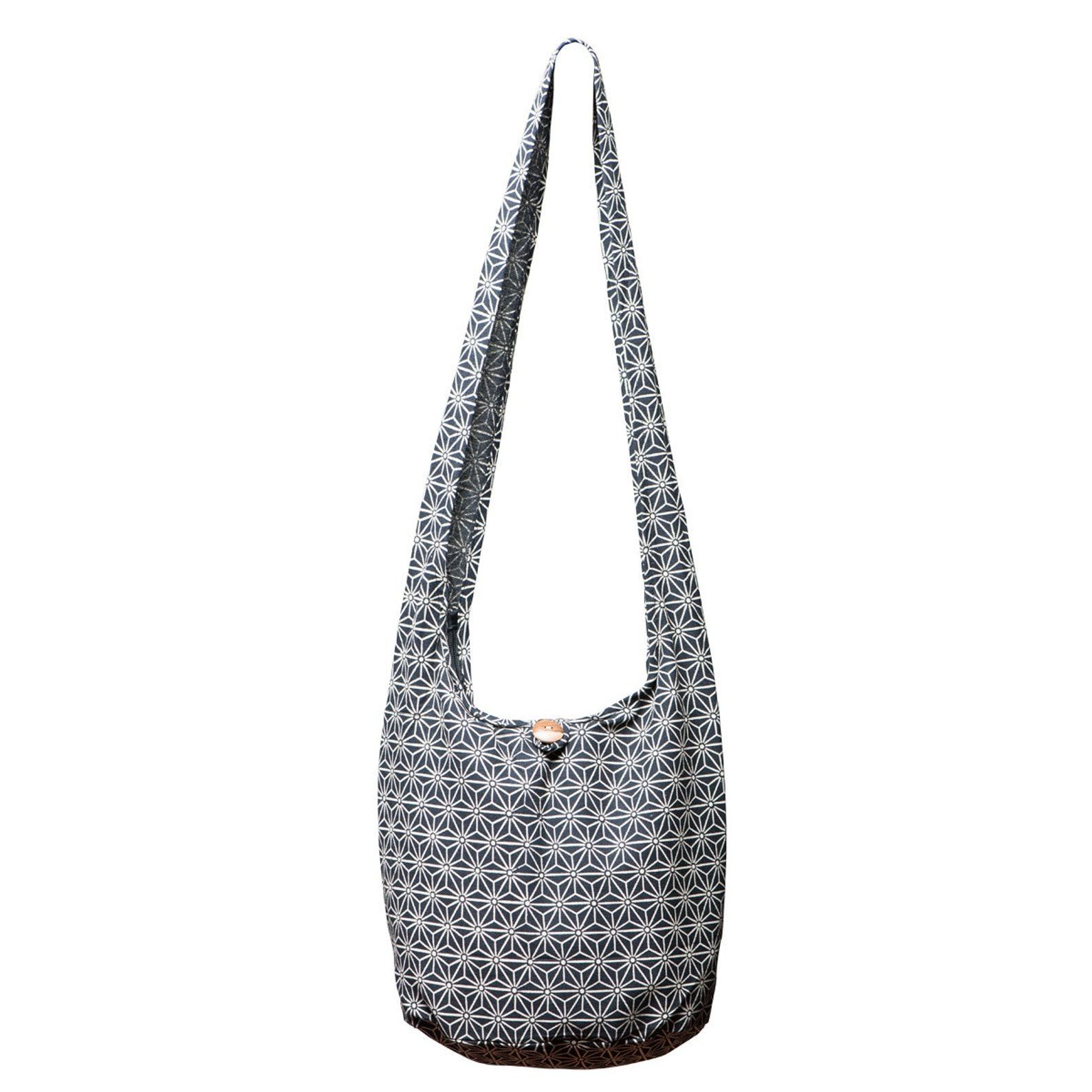 Sacred Geometry Shoulder Bag Eco-Friendly Cotton with Secure Zipper