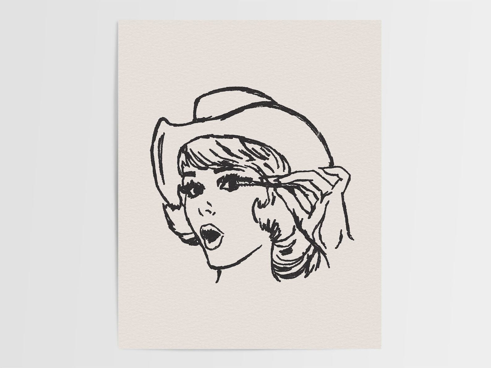 Saddle Up with Glam Cowgirl A Gicle Masterpiece for Western Wall Art Aficionados - Image 3