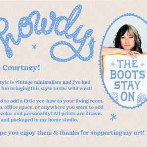 Saddle Up with Glam Cowgirl A Gicle Masterpiece for Western Wall Art Aficionados