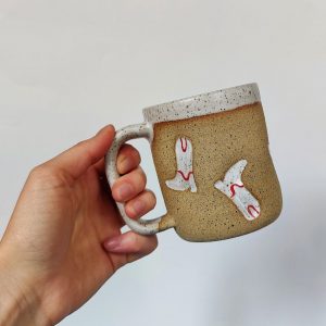 Saddle Up with the Handmade Ceramic Cowboy Boot Mug A Wild West Twist to Your Morning Brew