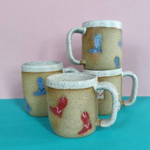 Saddle Up with the Handmade Ceramic Cowboy Boot Mug A Wild West Twist to Your Morning Brew