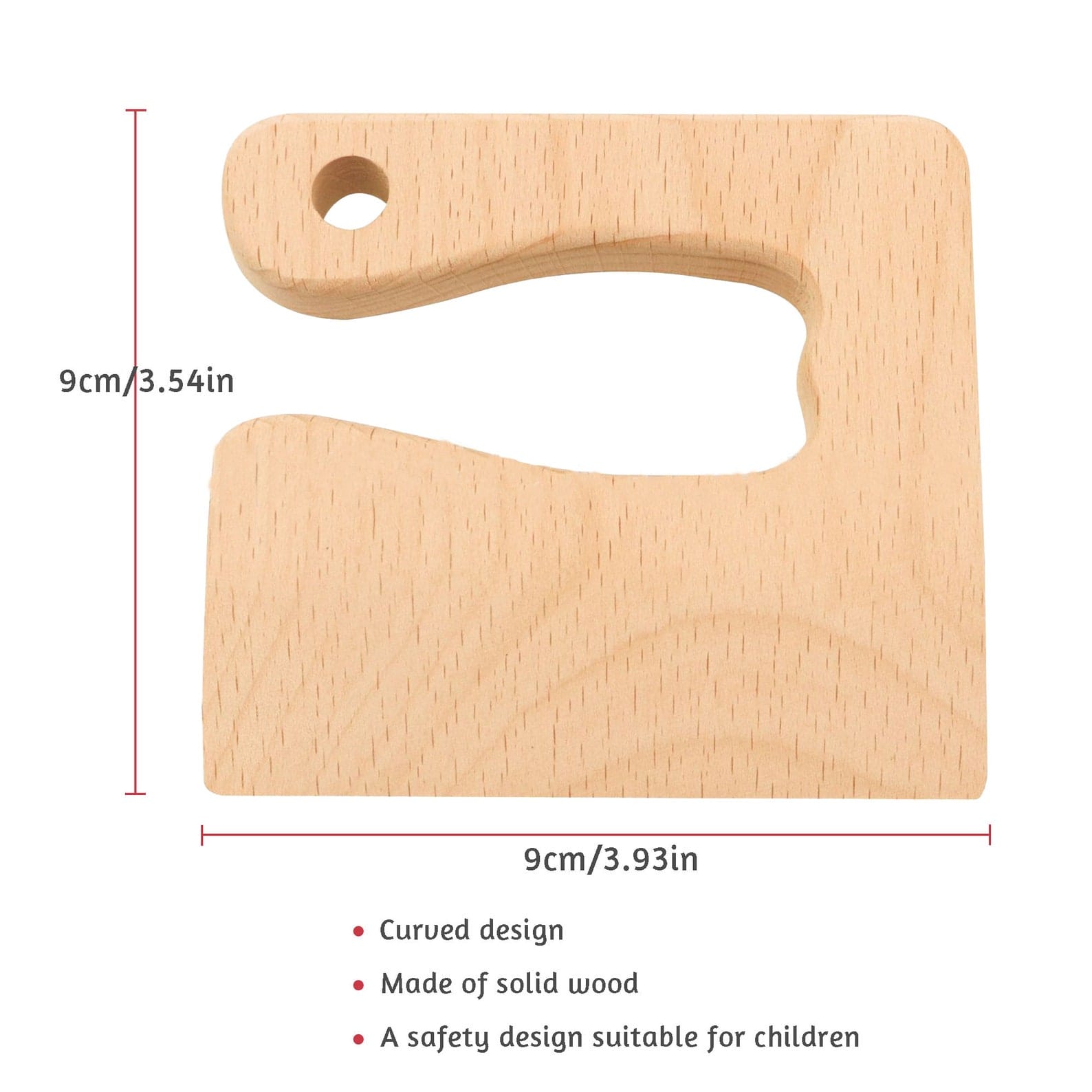 SafeStart Wooden Knife  Montessori Toddler Kitchen Tool – First Birthday Present