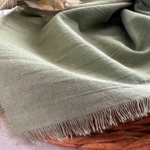Sage Green Boho Napkins Elevate Your Rustic Wedding Decor with Cheesecloth Elegance