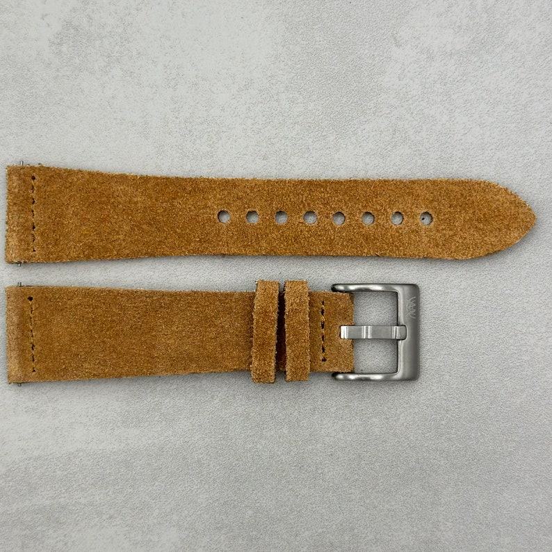 Sand Tan Suede Watch Strap Elevate Your Timepiece with Comfort and Style