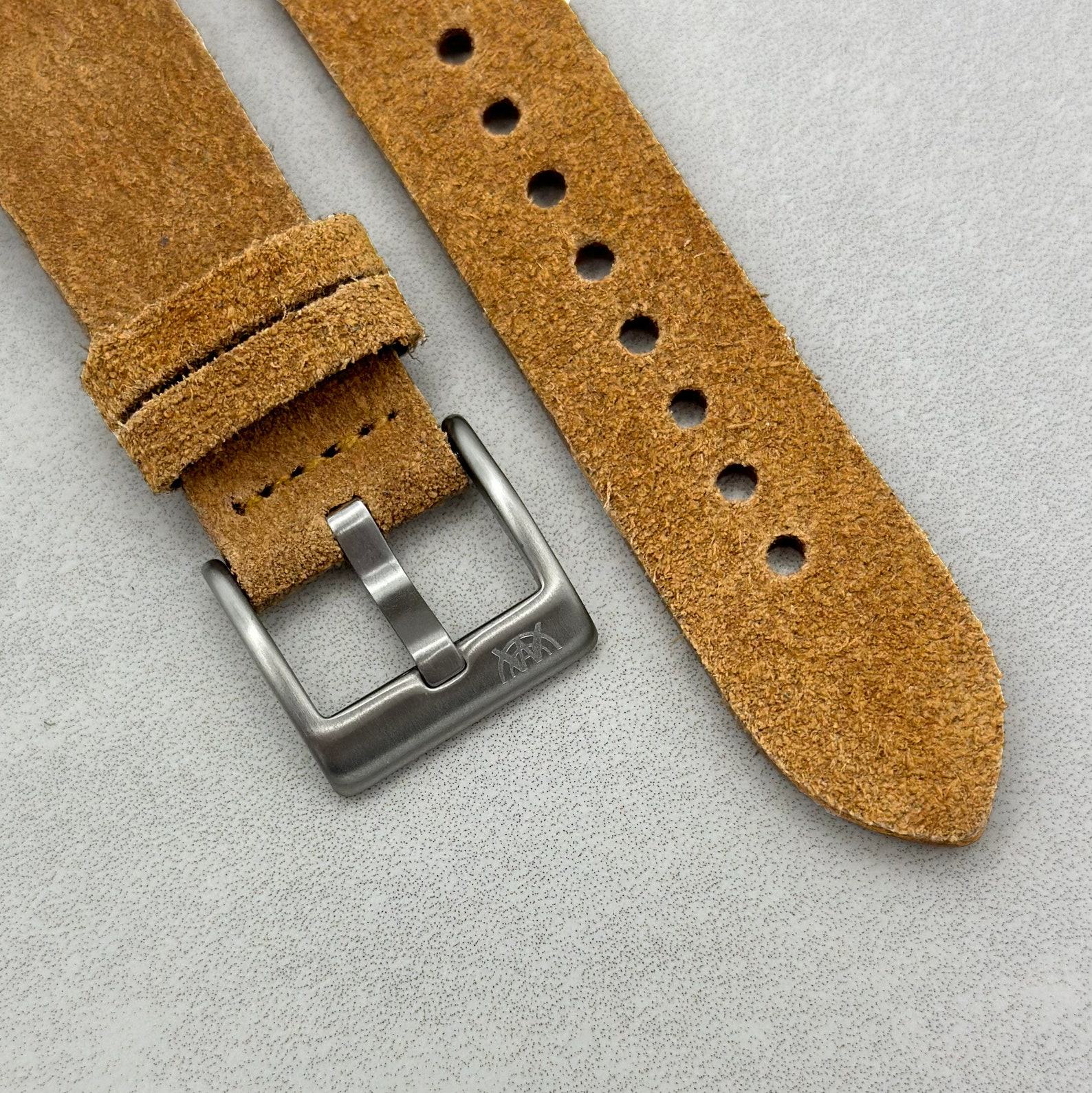 Sand Tan Suede Watch Strap Elevate Your Timepiece with Comfort and Style