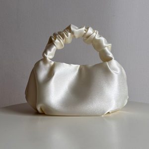 Satin Scrunchies Evening Bag 25 Colors, 2 Sizes | Perfect for Weddings, Bridesmaids, and Special Occasions