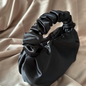 Satin Scrunchies Evening Bag 25 Colors, 2 Sizes | Perfect for Weddings, Bridesmaids, and Special Occasions