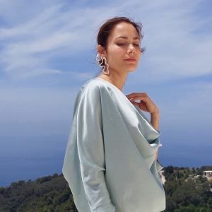 Satin-Soft Draped Blouse Elevate Your Summer Style with Grace and Elegance