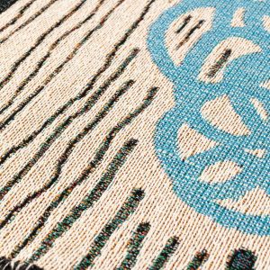 Scribble Pattern Woven Throw Blanket Abstract Art for Your Home