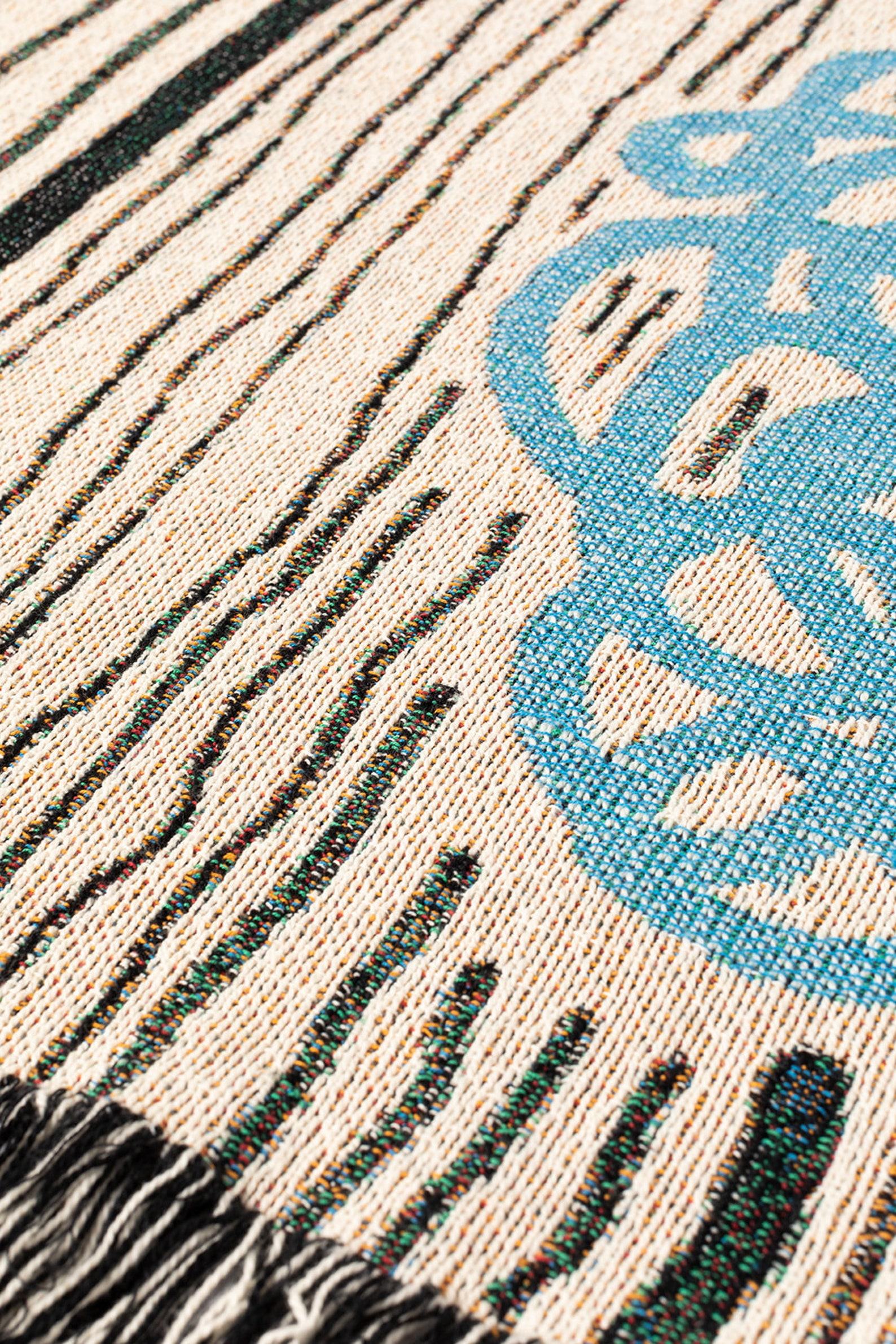 Scribble Pattern Woven Throw Blanket Abstract Art for Your Home - Image 4