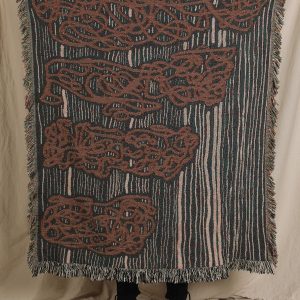 Scribble Pattern Woven Throw Blanket Abstract Art for Your Home