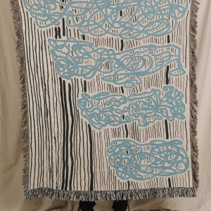 Scribble Pattern Woven Throw Blanket Abstract Art for Your Home