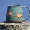 Sea Turtle Sanctuary A Handmade Pottery Mug for Ocean Conservationists