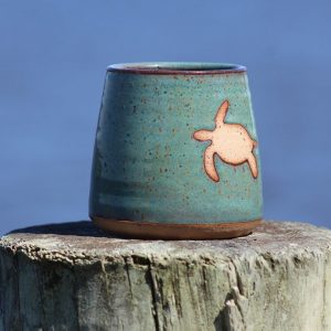 Sea Turtle Sanctuary A Handmade Pottery Mug for Ocean Conservationists