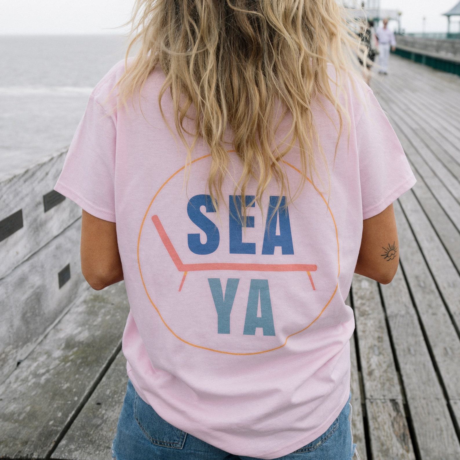 Sea Ya Women’s Summer Beach Slogan T-Shirt Embrace the Coastal Vibes