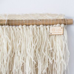 Shaggy Wool Wall Hanging  Boho Tapestry – Modern Fiber Art Decor